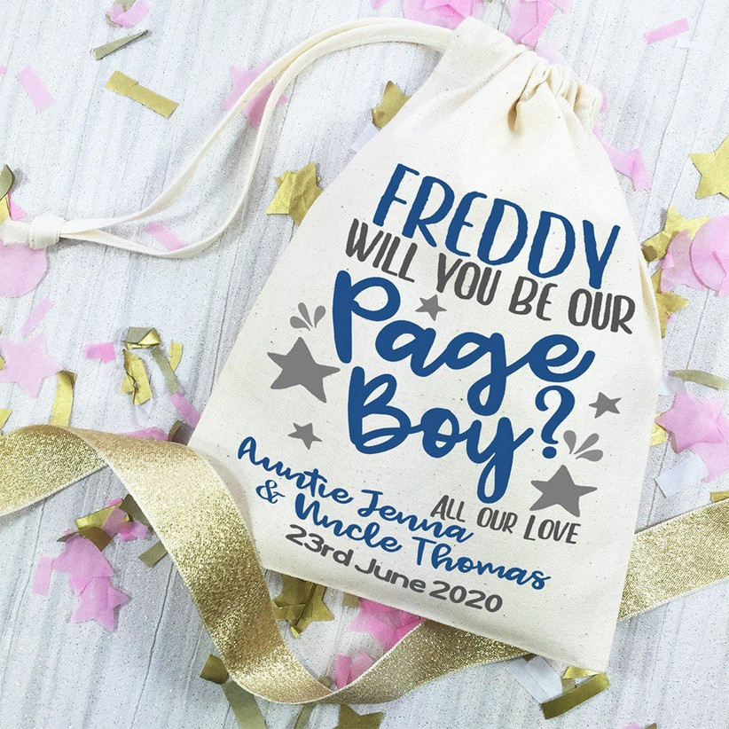 Personalised Page Boy Gift Bag Various Sizes Available George Design