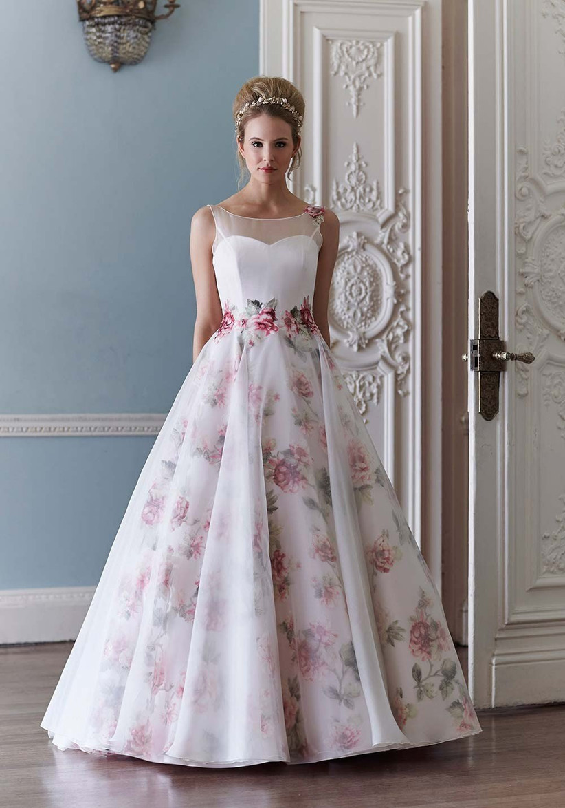 wedding dresses with flowers on them