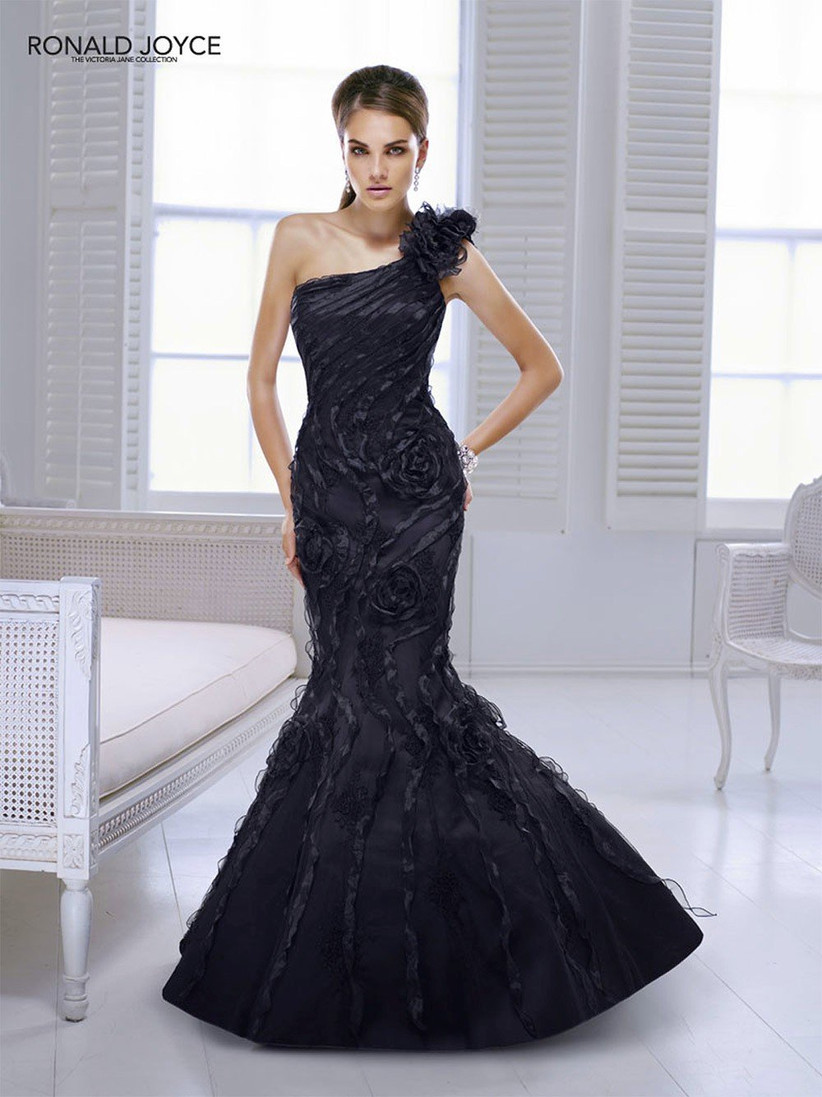 black fishtail bridesmaid dresses