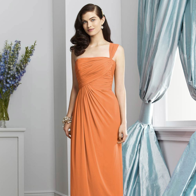 Stylish Orange Bridesmaid Dresses hitched.co.uk