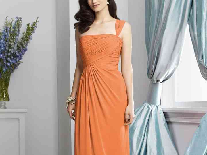 peach orange bridesmaid dresses