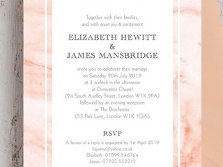 Marble Wedding Invitations: Examples and a DIY Tutorial