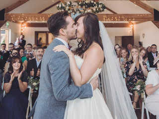 A Rustic Barn Wedding with a Doughnut Wall + Caroline Castigliano Dress