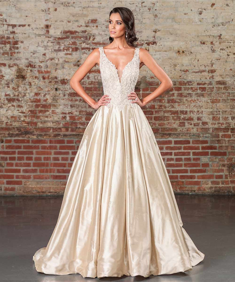 Gold Wedding Dresses: 17 Dazzling Designs - hitched.co.uk