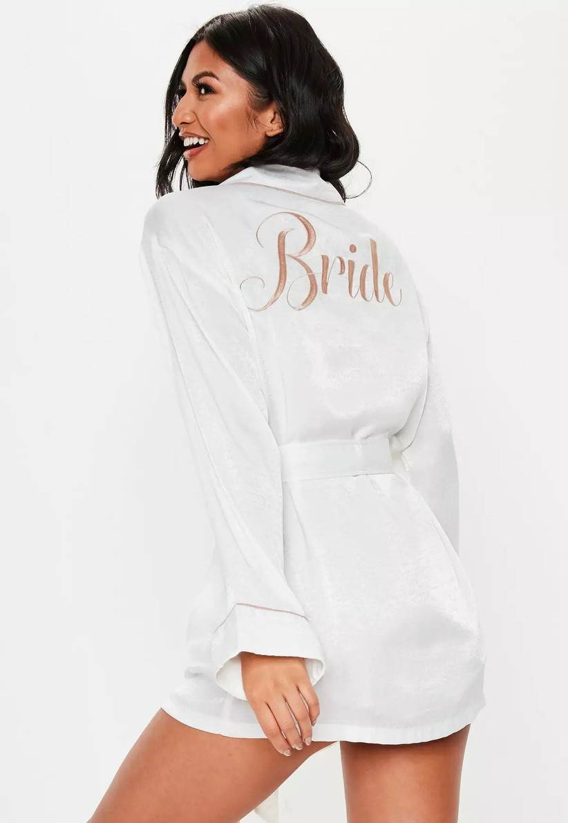 bride dressing gown long