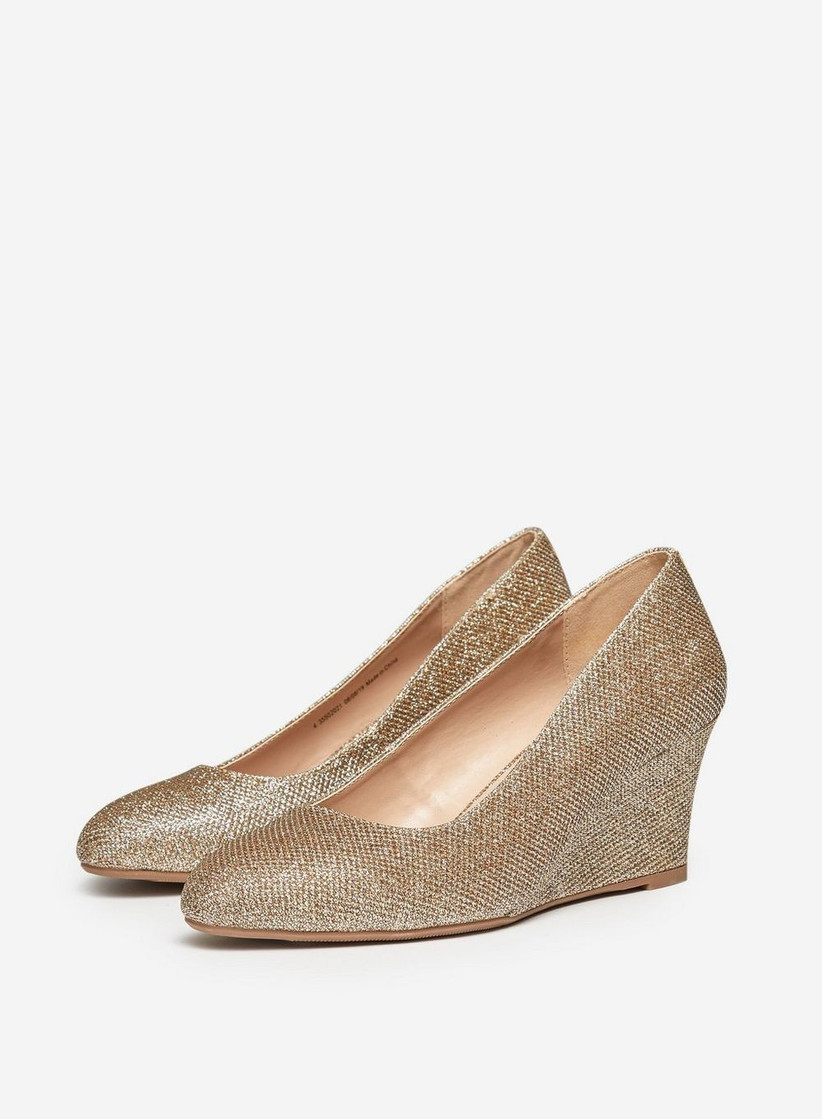 gold sparkly shoes wide fit