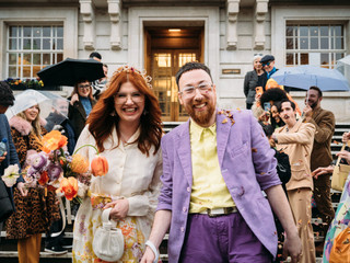 Pip & Daniel's Town Hall Wedding With a Chicken & Chips Dinner