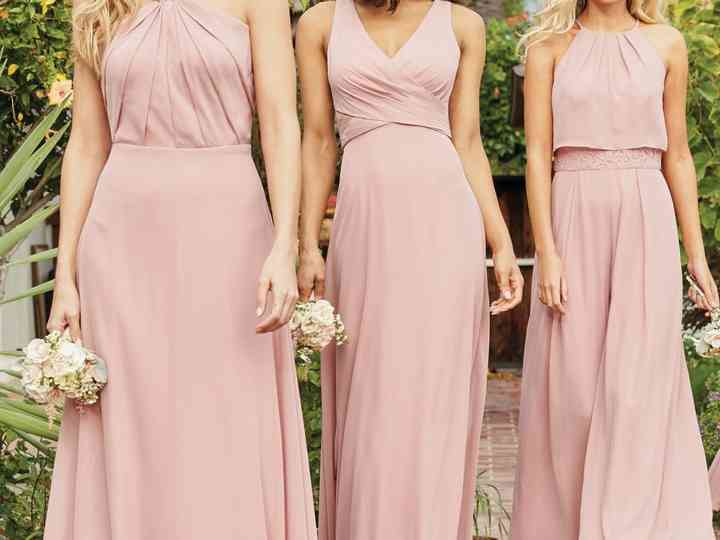 quiz dusky pink bridesmaid dress