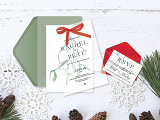20 Magical Winter & Christmas Wedding Invitations for Festive Celebrations