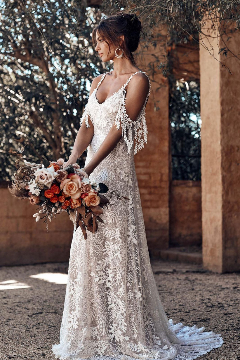 beach bridal dress