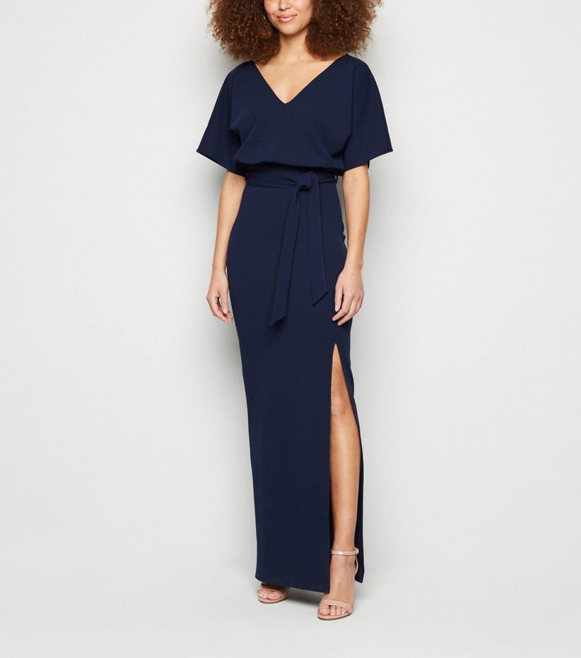 navy maxi dress wedding guest