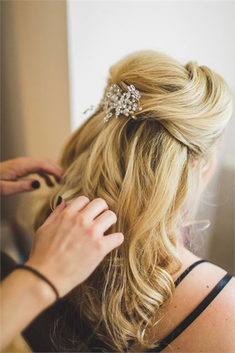 sparkly hair clips for wedding