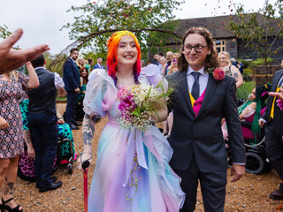 Eliza & Michael's Colourful Celebrant Wedding With a *Very* Special First Dance