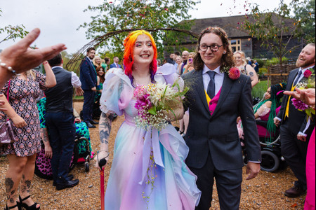 Eliza & Michael's Colourful Celebrant Wedding With a *Very* Special First Dance