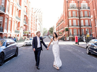 Real Covid Wedding: Eugenie and Chris, Old Marylebone Town Hall in London