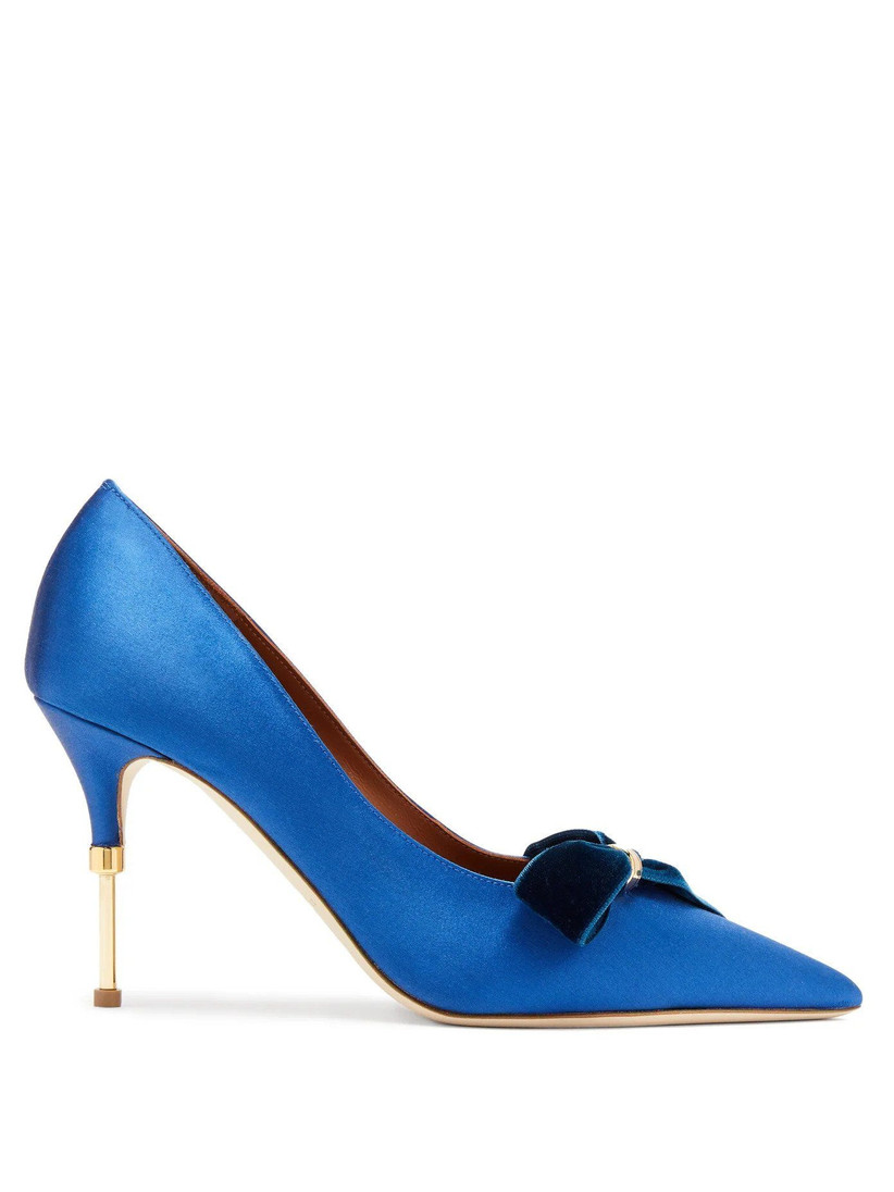 blue satin shoes uk
