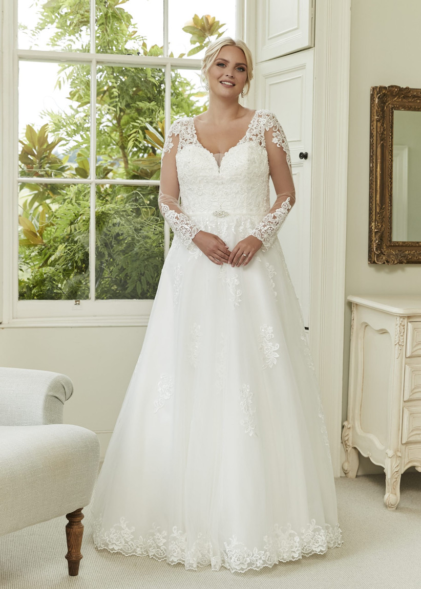 in stock plus size wedding dresses