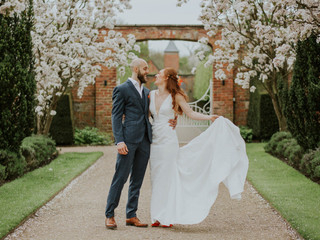 A Tropical, Fireworks-Filled Wedding, with a Pronovias Dress, at Combermere Abbey, Cheshire