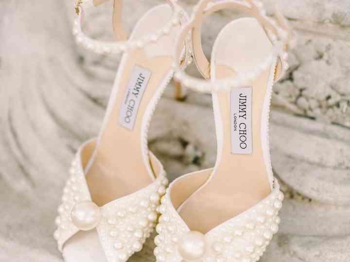 designer shoes with pearls