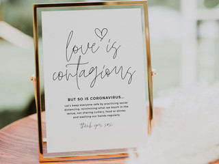 28 Stylish Social Distancing Wedding Signs for Your Big Day