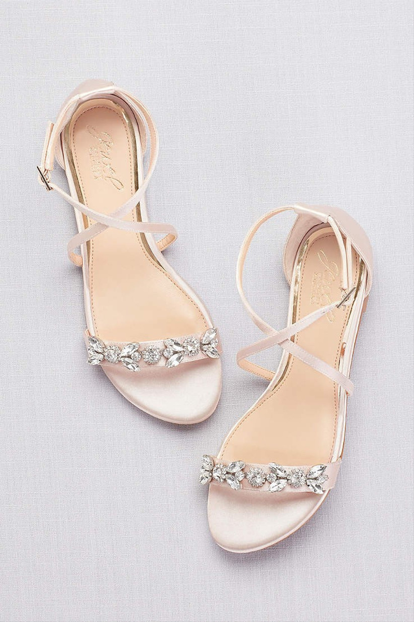 sandals with stones on them