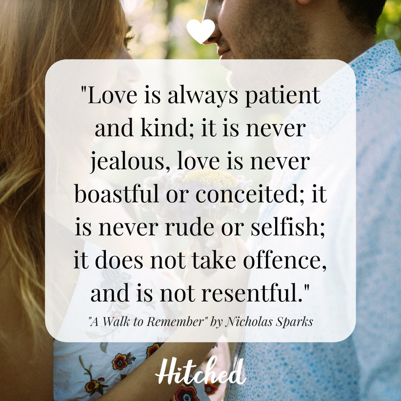 Love Is Not Boastful Quote From A Walk To Remember : A Walk To Remember ...