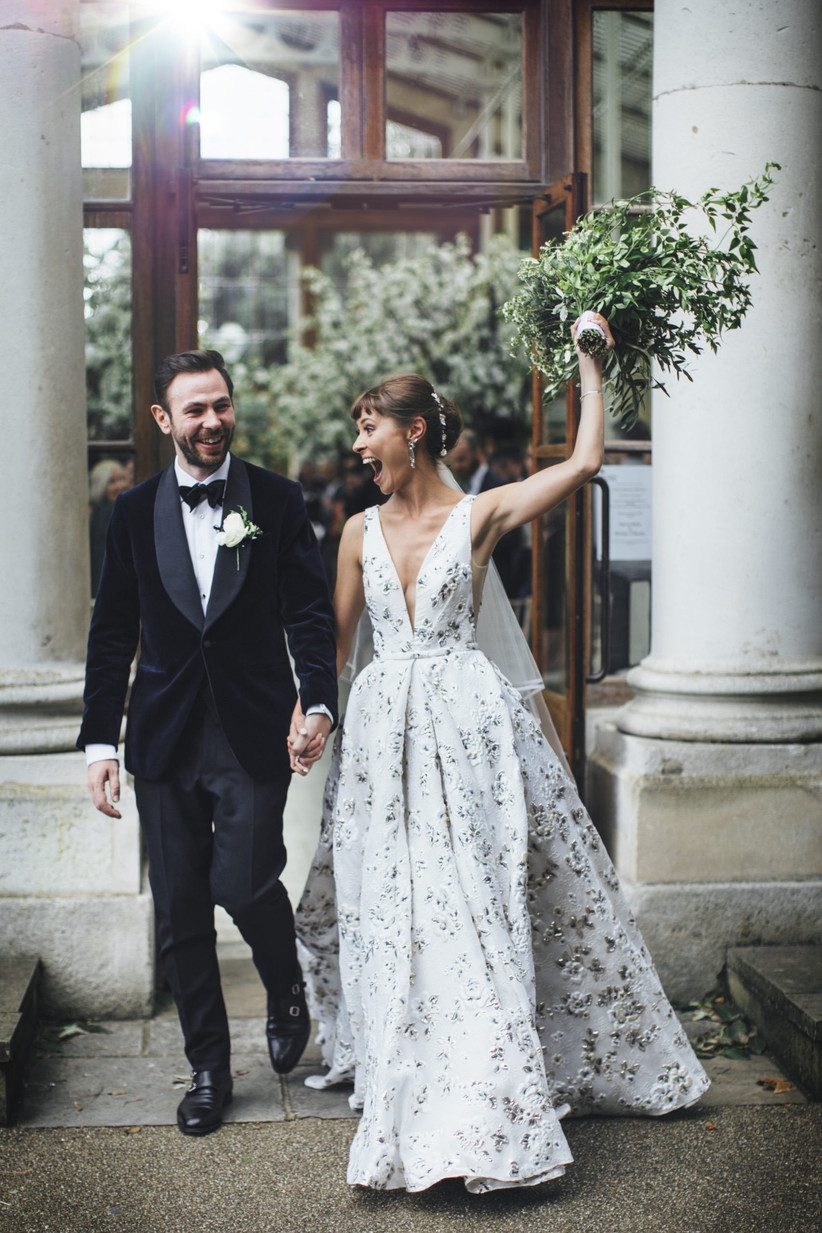 Botanical Glasshouse Wedding at Kew Gardens + Valentini Spose Gown