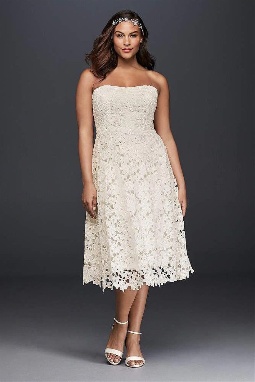 david's bridal tea length wedding dress