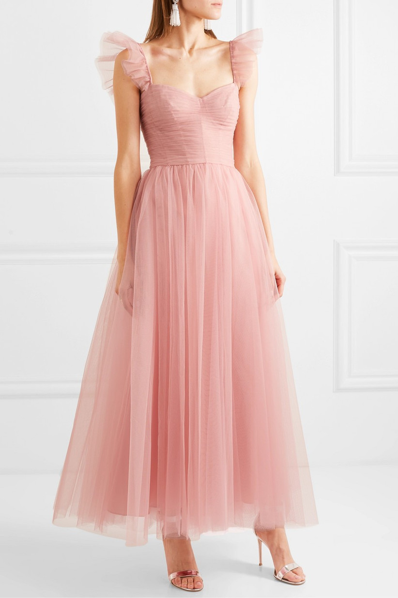 pink casual wedding dress