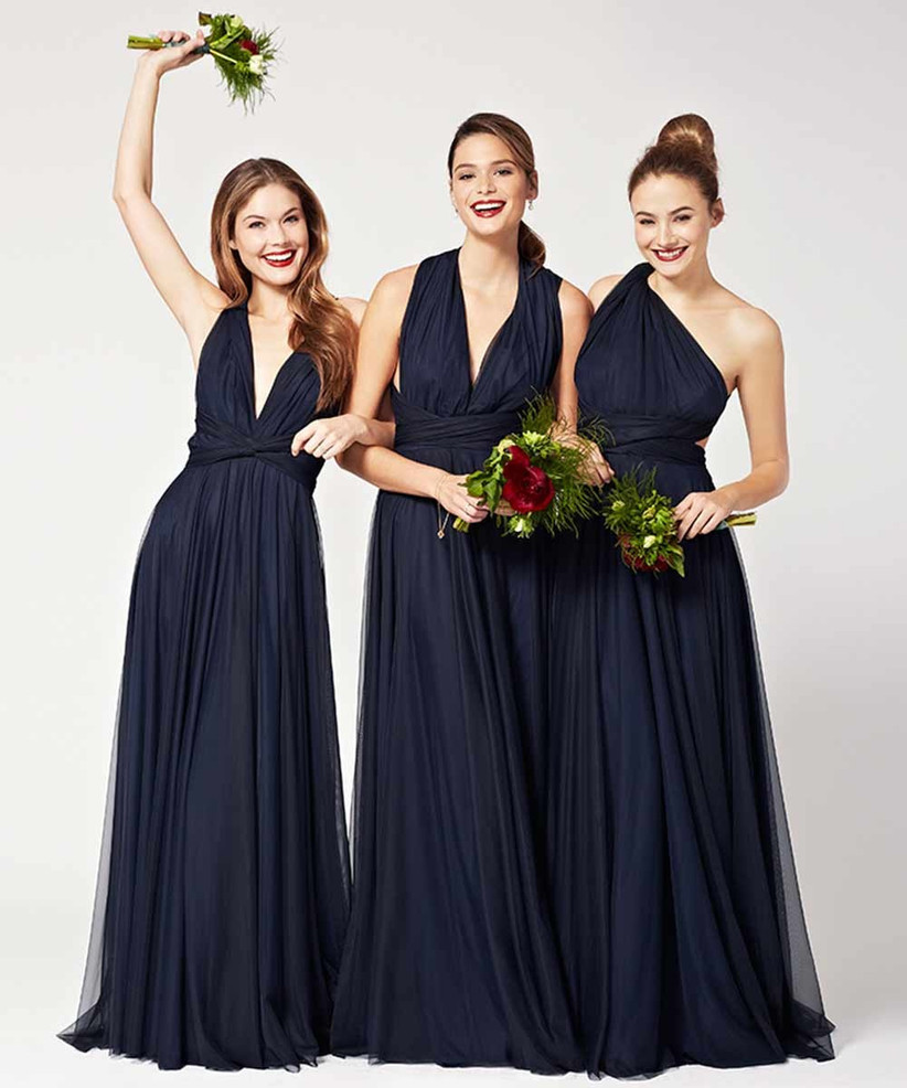 very navy bridesmaid dresses