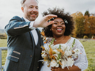 Real Covid Wedding: Michelle and Jonathan, Killearn Village Hall in Stirling