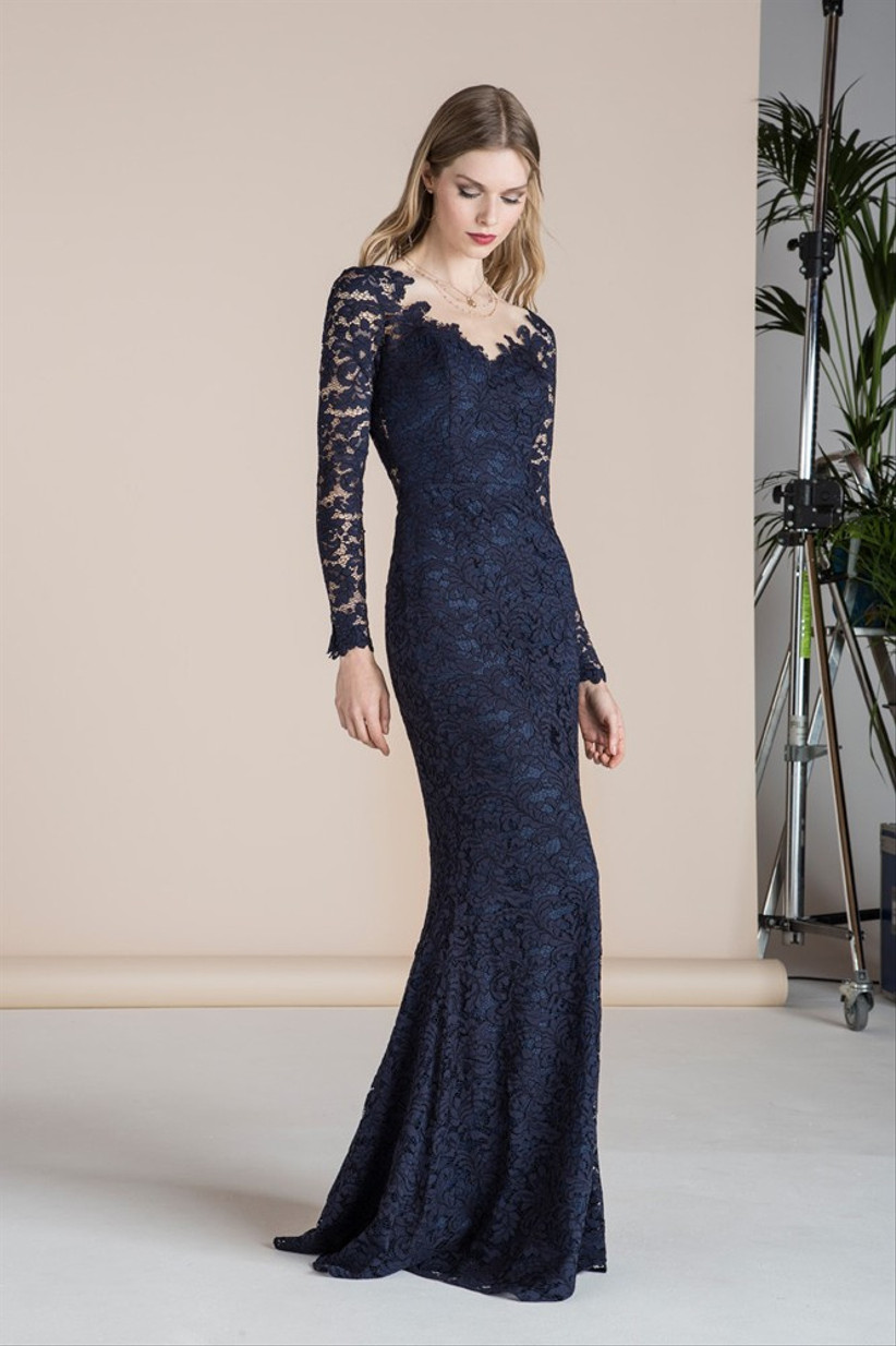 navy lace bridesmaid dresses uk