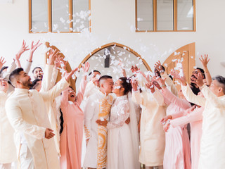 A Pastel Hued Micro-Wedding at Malt House Barn with a Traditional Vietnamese Dress