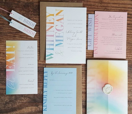 Colourful Wedding Invitations: 15 Bright and Bold Designs