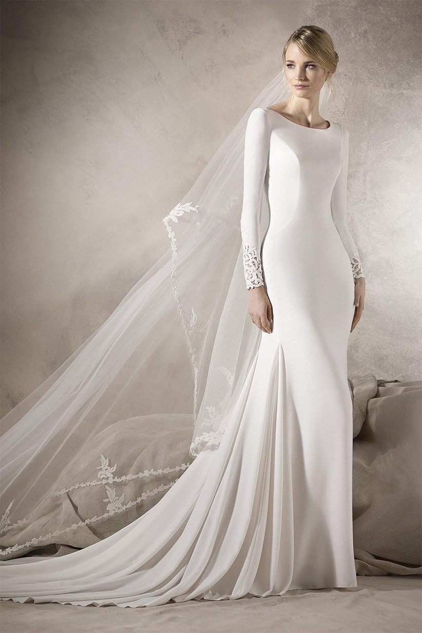 wedding dresses with long sleeves uk