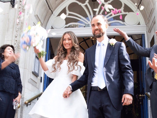 Real Covid Wedding: Aruna and Thomas, Chelsea Town Hall and The Berkeley Hotel, London
