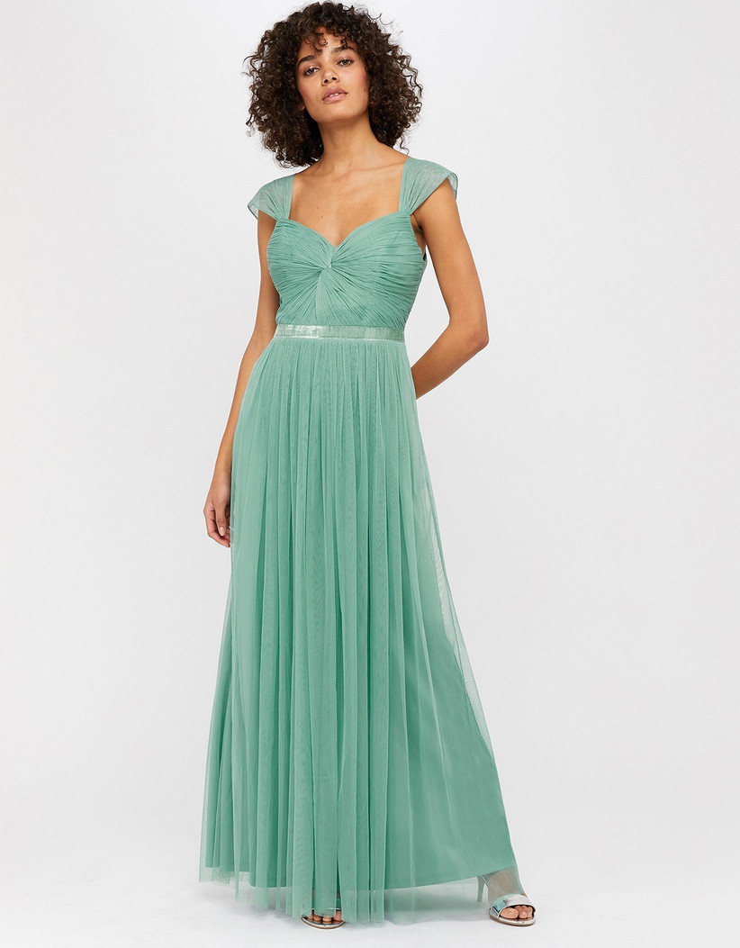 monsoon green bridesmaid dress