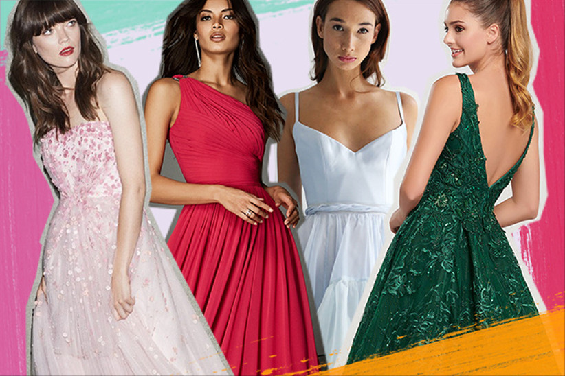 bright coloured dresses for weddings