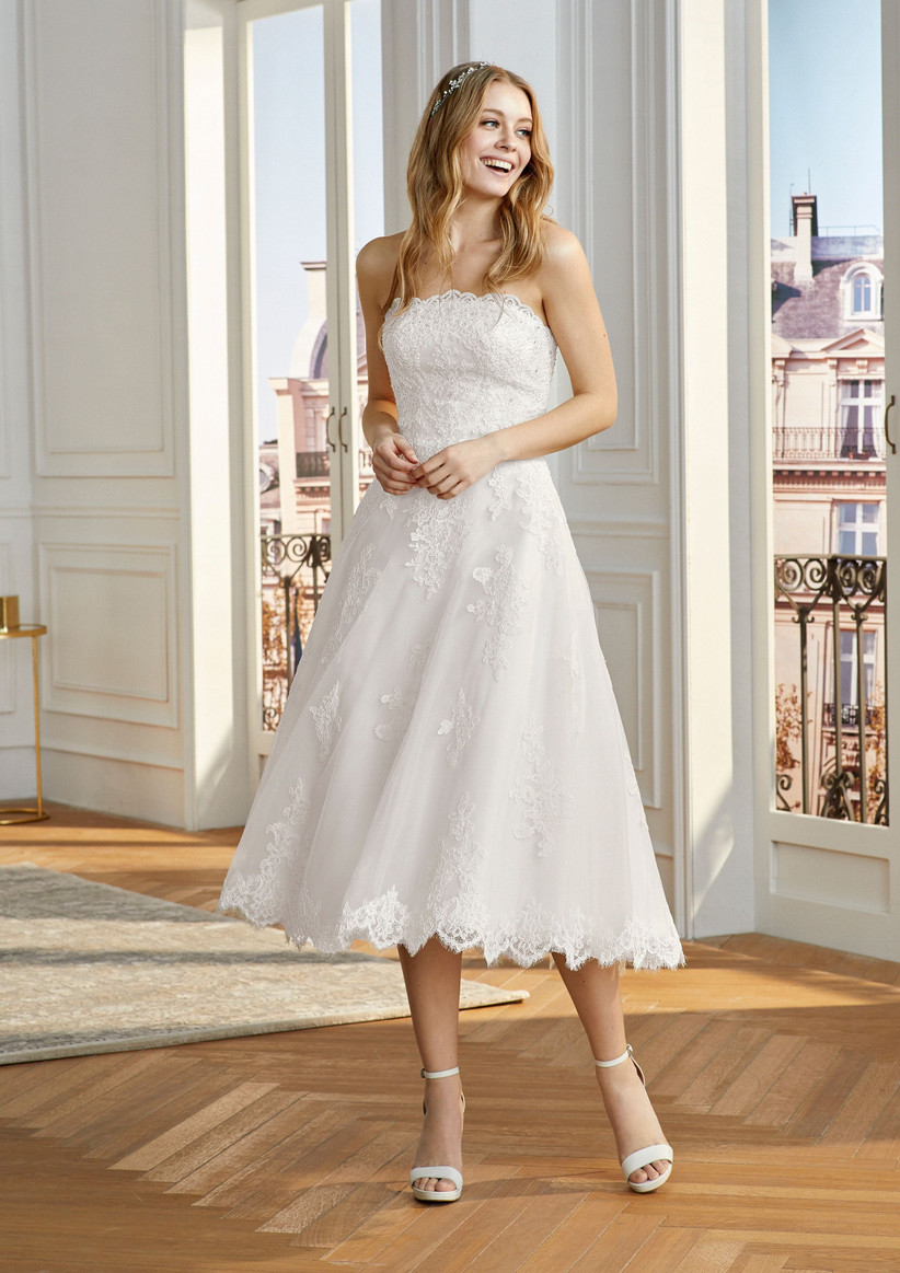 Short length wedding dress