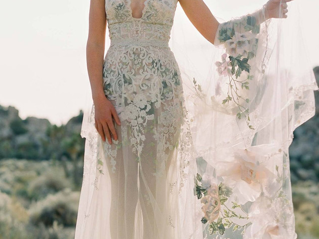 wedding dresses with floral detail