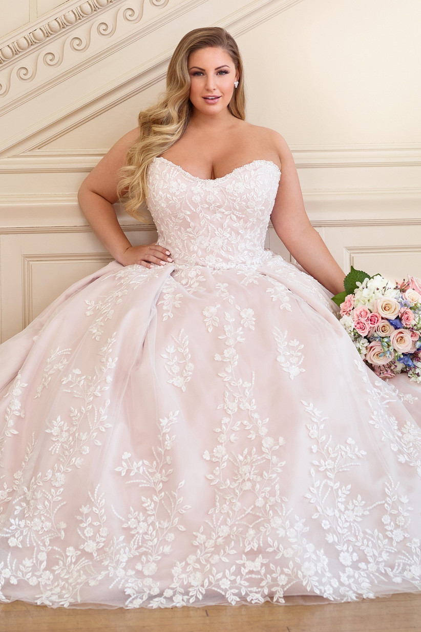 bridesmaid dresses blush pink plus size