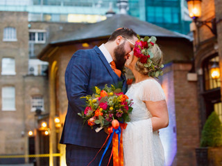 A Colourful, Traditional Jewish Wedding with a Twist in London + an Eliza Jane Howell Dress