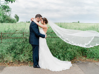 An Intimate, Spring Vineyard Wedding in Essex with a Justin Alexander Dress