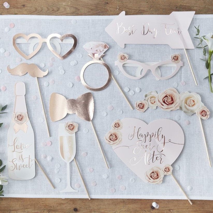 country wedding photo booth props