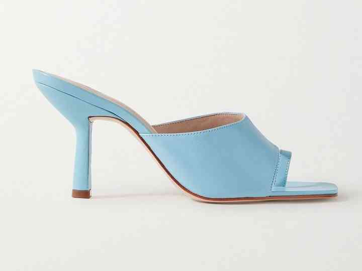 baby blue satin shoes