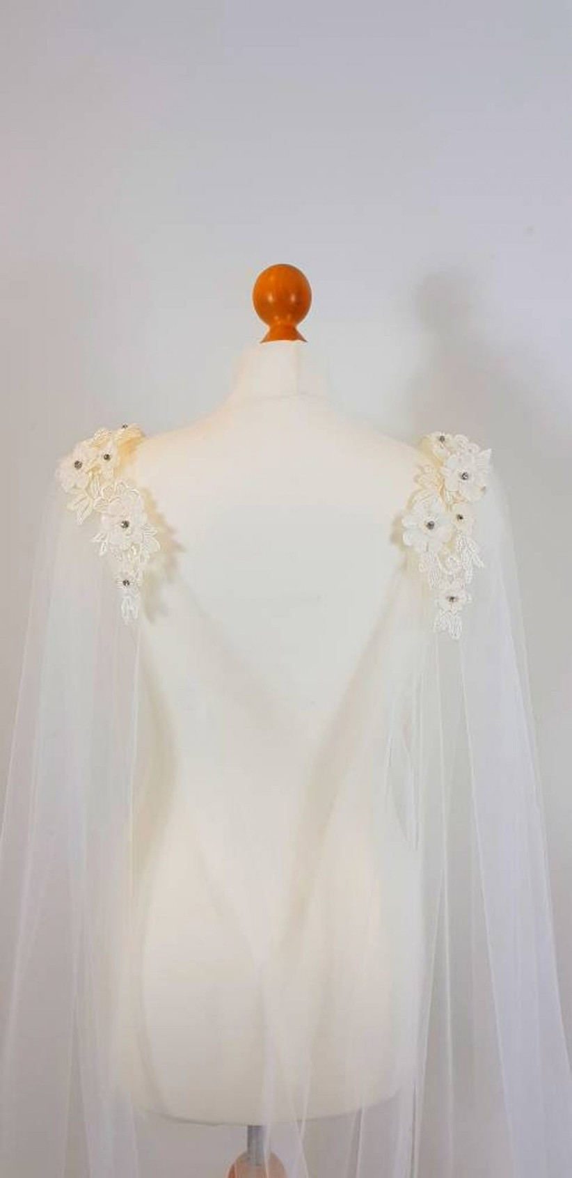 ivory bridal cape