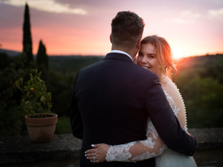 A Colourful Italian Destination Wedding with an Enzoani Dress and All-White Bridesmaid Dresses
