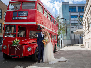 A Vibrant Hackney Wedding with Orange Florals and Home Baked Treats