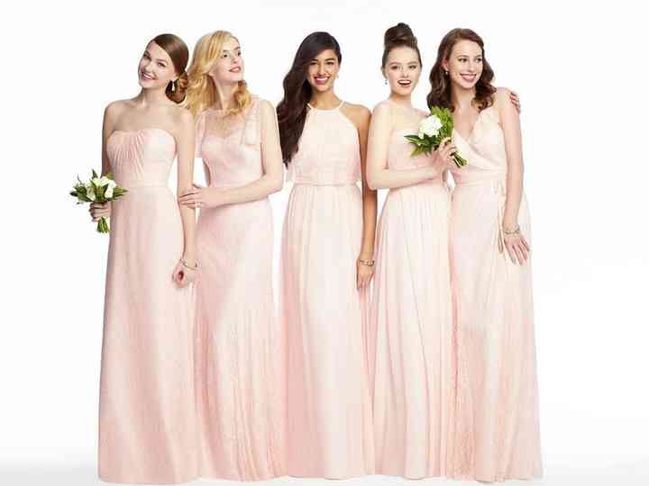 baby pink bridesmaid dresses