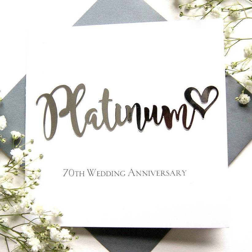 70Th Wedding Anniversary Gifts Ideas : 70th Anniversary Print Platinum ...